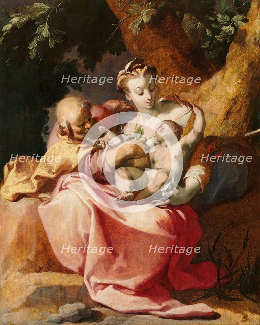 The Rest on the Flight into Egypt, 1592. Creator: Bloemaert, Abraham (1566-1651).