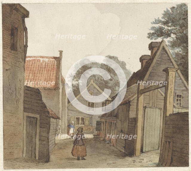 Street at the Manege, 1820-1872. Creator: Hendrik Abraham Klinkhamer.