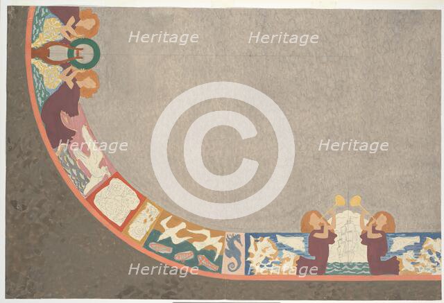 Design for a carpet or ceiling painting, c.1938.  Creator: Leo Gestel.