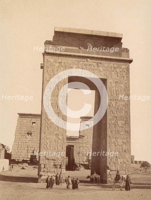 Karnak. Pylone de Ptolomee, 1880s. Creator: Unknown.