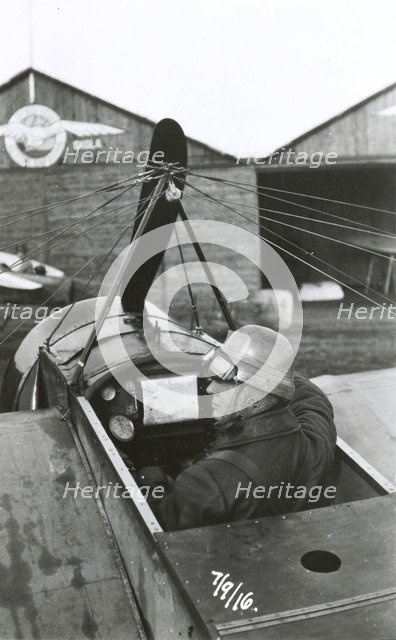 Early aviation at Ljungbyhed, Sweden, 1916. Artist: Unknown