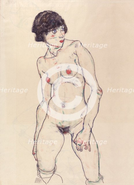 Standing Nude with Stockings.