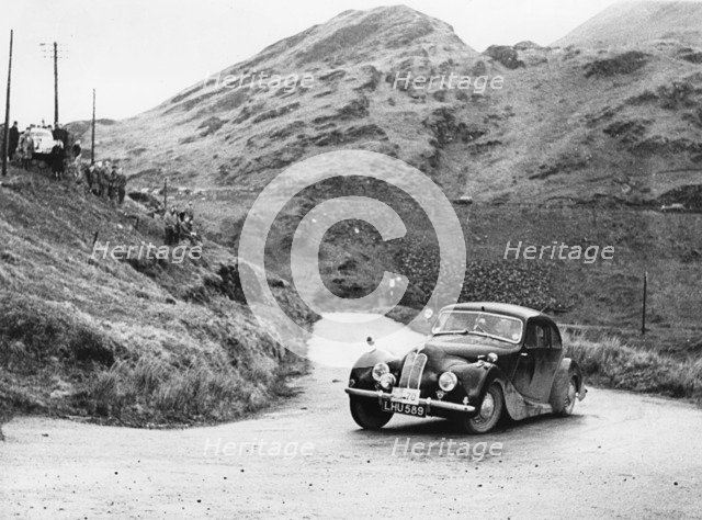 Bristol 400 driven by L.Potter on the 1952 R.A.C Rally Artist: Unknown.