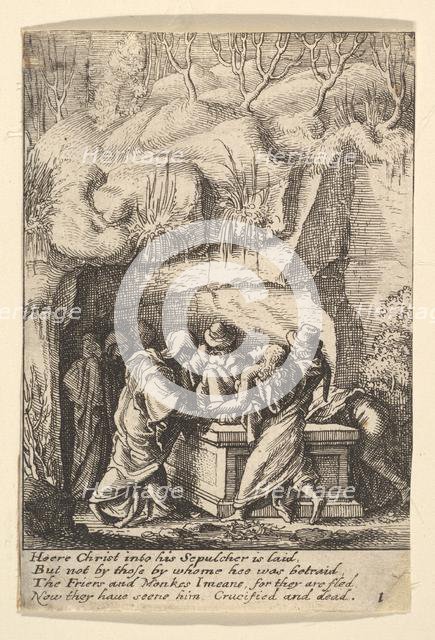 Entombment, 1625-77. Creator: Wenceslaus Hollar.