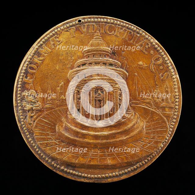 Circular Temple with a City in the Background [reverse], 1552 or after. Creator: Pietro Paolo Galeotti.