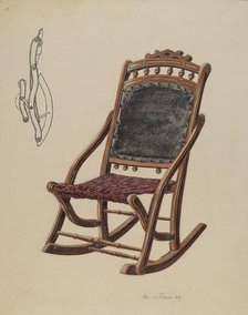 Child's Rocking Chair, 1939. Creator: Clarence Secor.