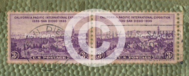 'California Pacific International Exposition - U.S. Postage Stamp', c1935. Artist: Unknown.