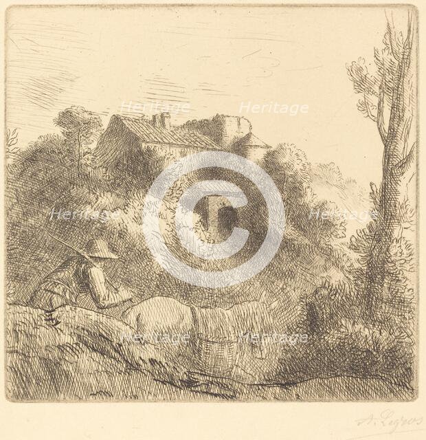 Farm on a Hill (La ferme sur la colline). Creator: Alphonse Legros.