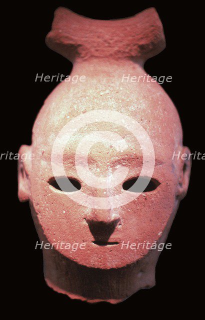 Head of a Haniwa tomb figure, 6th century. Artist: Unknown