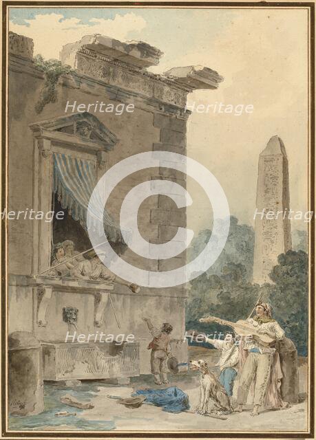 Charitable Ladies, c. 1780/1785. Creator: Hubert Robert.