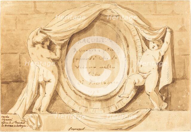 Title Page: Oval Design from the Church of San Michele de Bosco, Bologna, 1772. Creator: Jean Claude Richard Saint-Non.