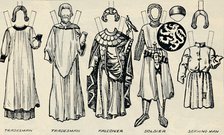 'The Gallery of British Costume: What Men and Women Wore In Henry III's Time', c1934. Artist: Unknown.