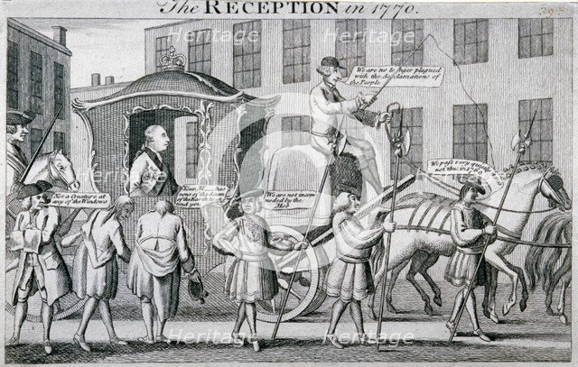 'The Reception in 1770', 1770. Artist: Anon