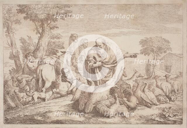 Noah Leading the Animals to the Ark, 1758/1759. Creator: Gaetano Gherardo Zompini.