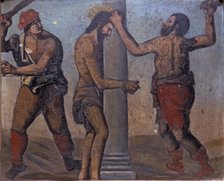  'Flagellation of Jesus', detail of a table of the Roser altarpiece in the church of Sant Joan de…