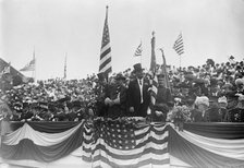 J.S. Sherman, Gov. Fort and Com'r van Sant review G.A.R. Parade- Atlantic City, 1910. Creator: Bain News Service.