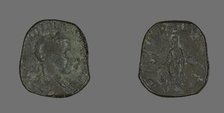 Sestertius (Coin) Portraying Emperor Gordianus, 238-244. Creator: Unknown.