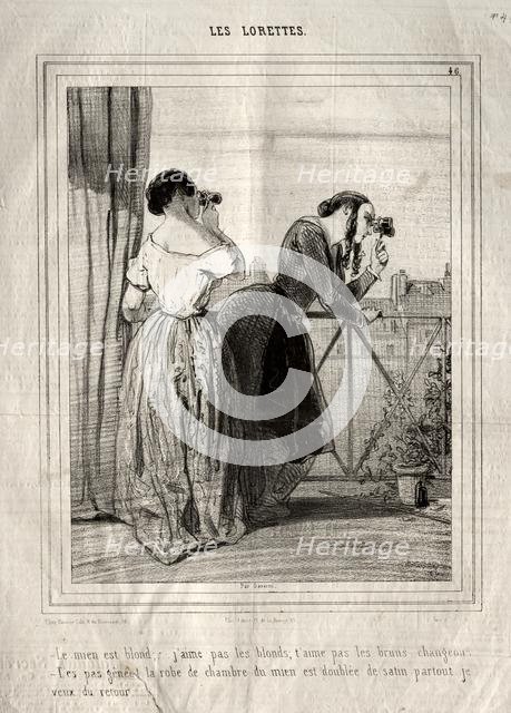 Les Lorettes, 1842. Creator: Paul Gavarni (French, 1804-1866).
