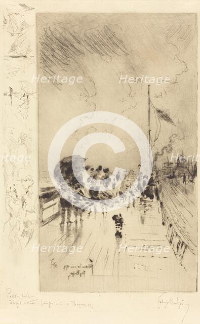 Une Jetée en Angleterre (A Pier in England), 1879. Creator: Felix Hilaire Buhot.