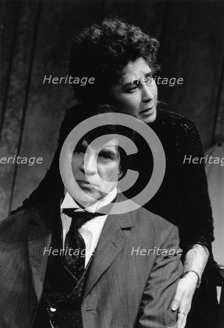 Alan Bates (1934) and Felicity Kendall in 'Ivanov' at the Aldwych Theatre, London, 1989. Artist: Unknown