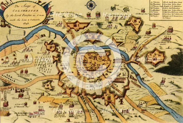 'The Siege of Colchester by the Parliament Forces..., 1648', (1944).  Creator: W Keymer.
