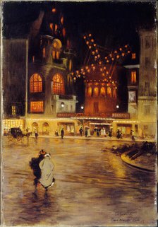 Place Blanche and the Moulin Rouge, 1902. Creator: Edouard Zawiski.