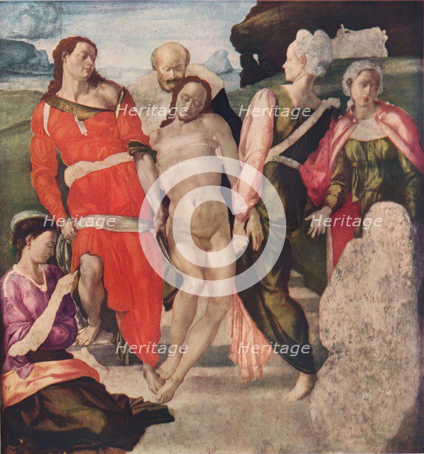 The Entombment, c1500, (1911). Artist: Michelangelo Buonarroti