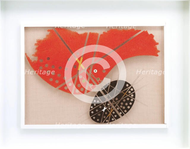 Space Modulator, Red over Black, 1946. Creator: Laszlo Moholy-Nagy.