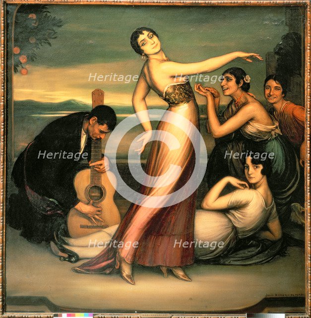  'The Joys', 1917, oil by Julio Romero de Torres.