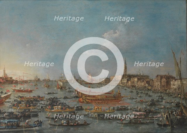 The Bucintoro Festival of Venice, Mid of the 18th cen.. Artist: Guardi, Francesco (1712-1793)