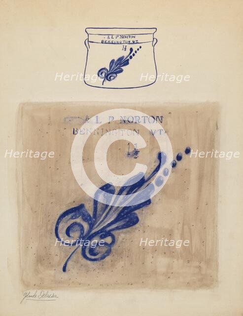 Crock, c. 1937. Creator: Yolande Delasser.