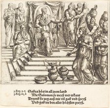 Queen of Sheba's Visit to Solomon, 1548. Creator: Augustin Hirschvogel.