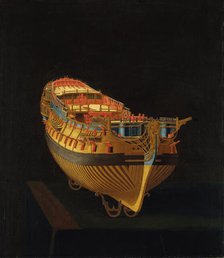 Model of a Ship, Bow View, 1740. Creator: Anon.