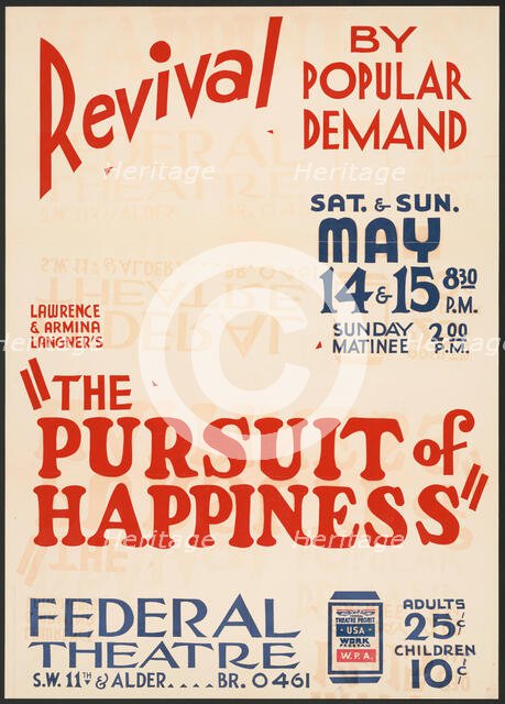 The Pursuit of Happiness, Denver, 1937. Creator: Unknown.