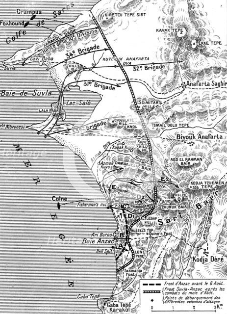 'L'histoire d'une splendide deconvenue; Anzac et Suvla; Les operations britanniques de 1915', (1916) Creator: Unknown.