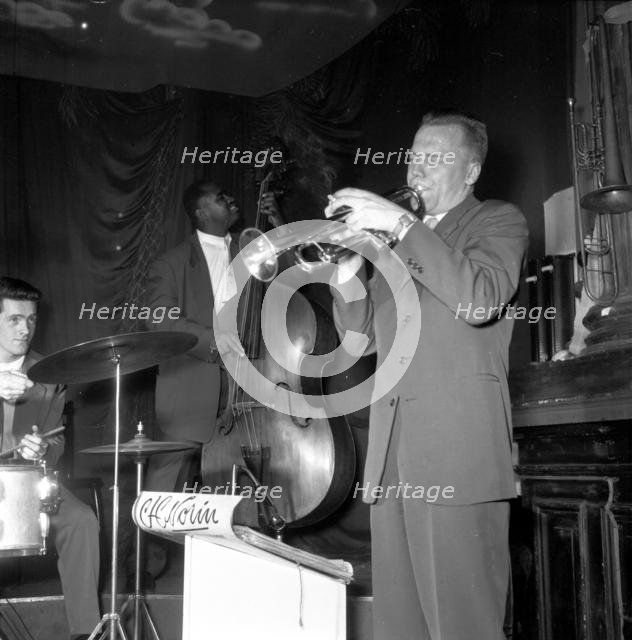 Night jam, Gunnar Siljabloo Nilsson and Carl Henrik Norin's orchestra, Nalen, Stockholm, 1954.  Creator: Unknown.