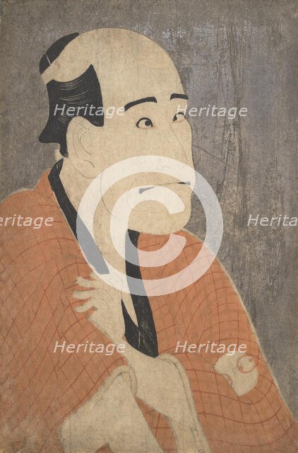 Arashi Ryuzo I as Ishibe Kinkichi in the Play "Hana Ayame Bunroku Soga", 1794., 1794. Creator: Tôshûsai Sharaku.