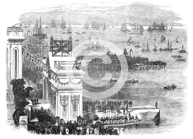 The Duke of Edinburgh in China: landing of the Prince at Hong-Kong, 1870. Creator: Unknown.