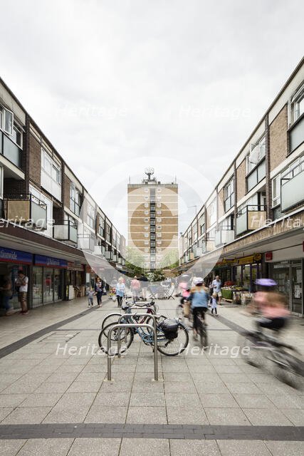 Queensway, looking towards The Towers, Stevenage, Hertfordshire, 2017. Creator: Patricia Payne.