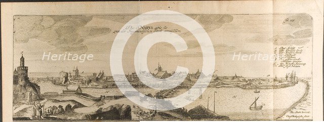 Narva (Illustration from Travels to the Great Duke of Muscovy and the King of Persia by Adam Olear Artist: Rothgiesser, Christian Lorenzen (?-1659)