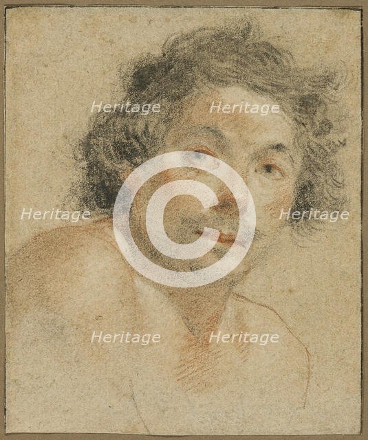 Bust Portrait of a Young Man, 1620/25. Creator: Simon Vouet.