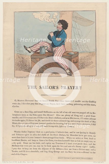 The Sailor's Prayer!!, September 12, 1801., September 12, 1801. Creator: Thomas Rowlandson.