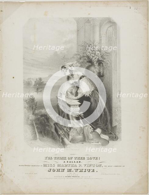 I'll Think of Thee Love!, 1841. Creator: John Henry Bufford.