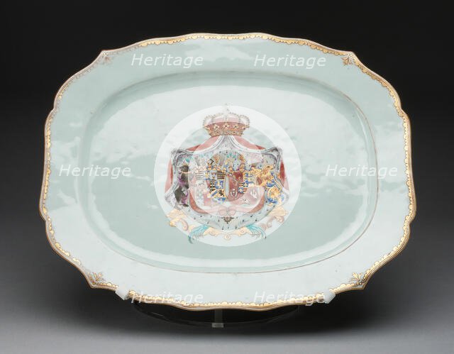 Platter, Jingdezhen, c. 1750. Creator: Jingdezhen Porcelain.