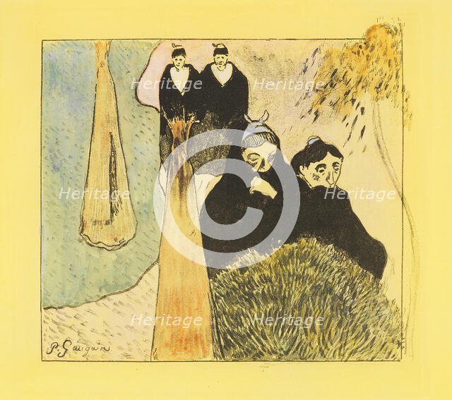Les vieilles filles à Arles, 1889. Creator: Gauguin, Paul Eugéne Henri (1848-1903).
