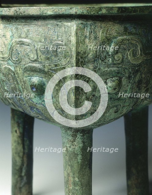 Bronze ding with taotie pattern, early Western Zhou dynasty, c1050 BC. Artist: Unknown