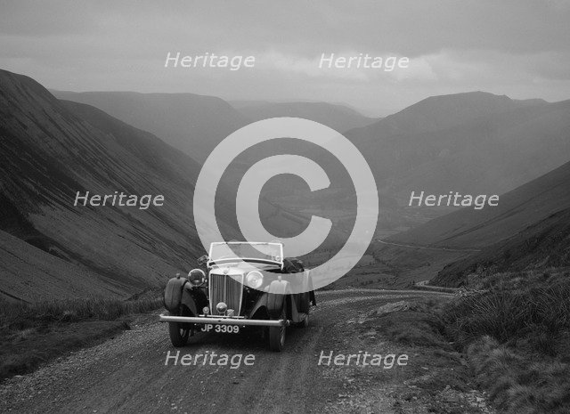 MG SA/VA competing in the MG Car Club Abingdon Trial/Rally, 1939. Artist: Bill Brunell.