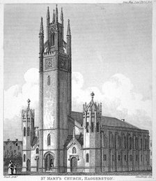 Church of St Mary Haggerston, Hackney, London, 1827. Artist: Anon