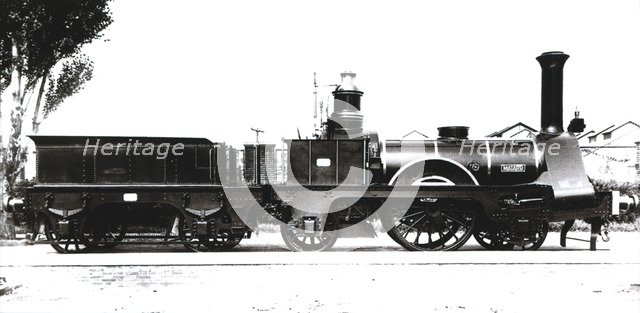 Replica of the locomotive 'Mataro', in the centennial of the first trip by train from Barcelona t…