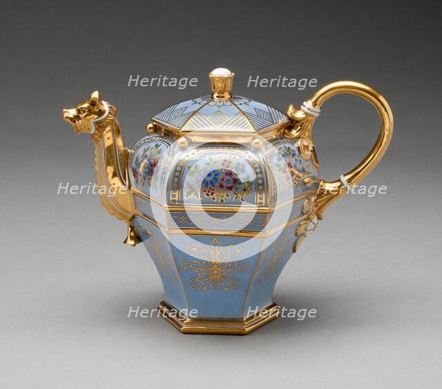 Teapot, Sèvres, 1832/35. Creator: Sèvres Porcelain Manufactory.